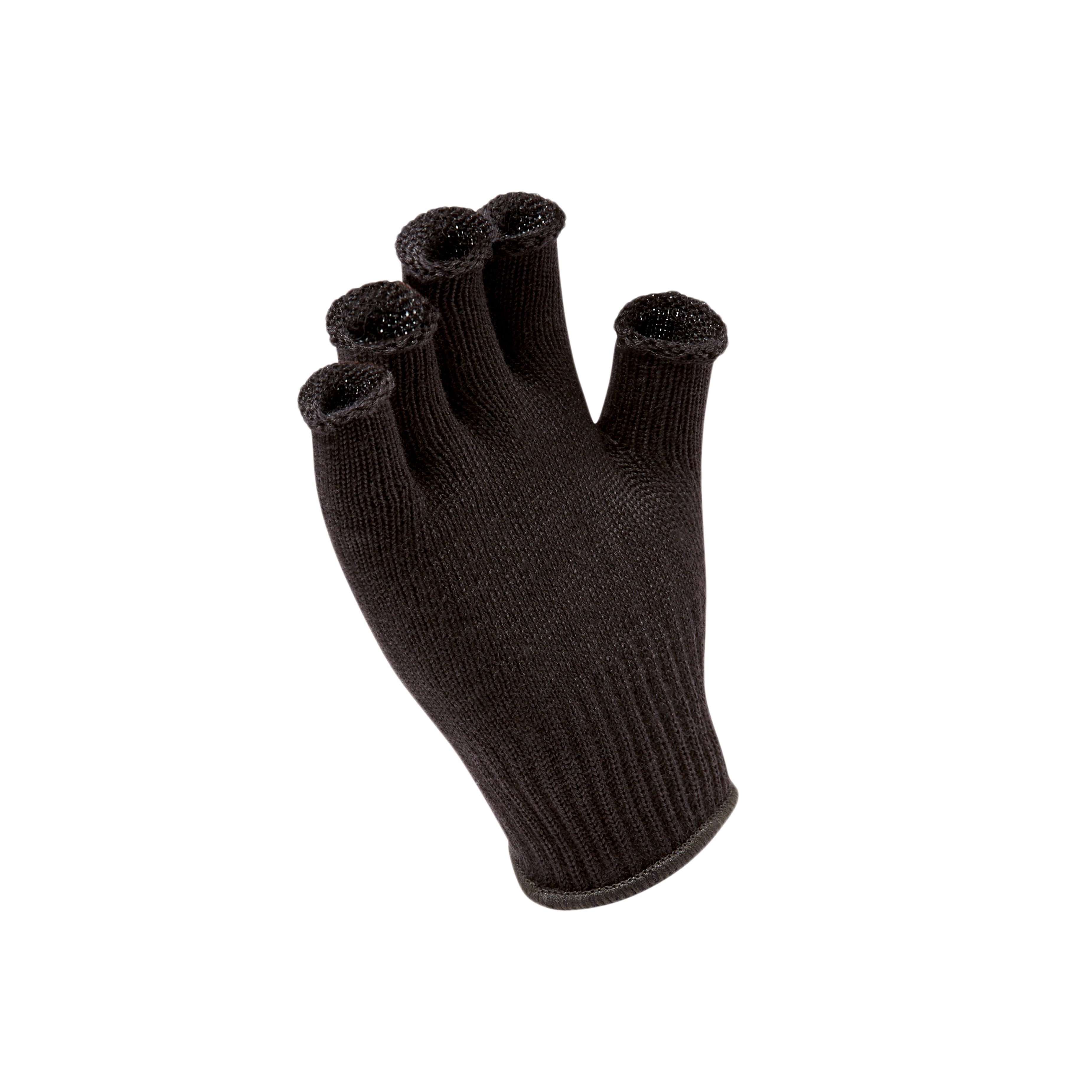 Sealskinz Welney Solo Merino Liner Fingerless Glove, Black, One Size
