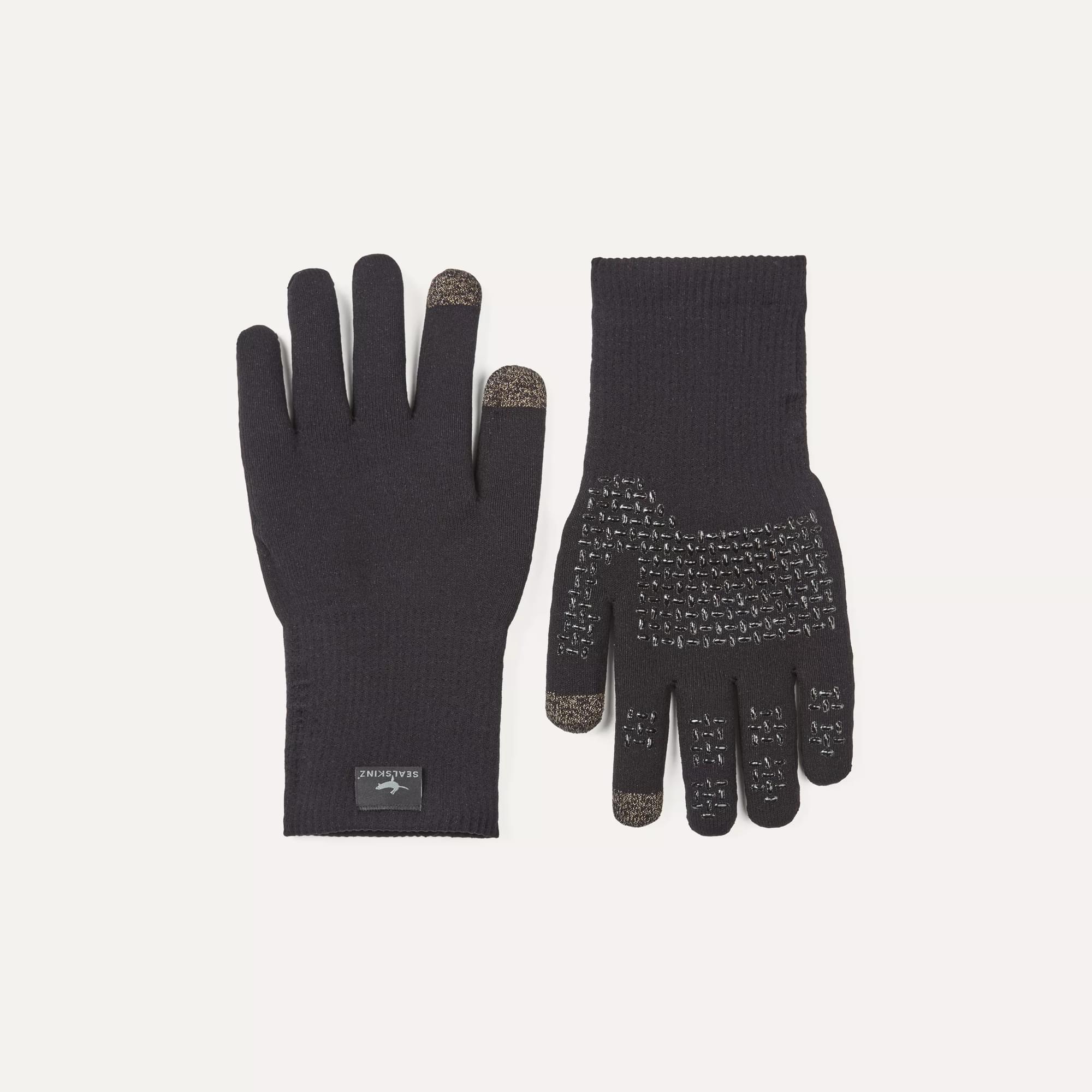 Sealskinz Anmer Waterproof All-Weather Ultra Grip Knitted Gloves - Large / Black