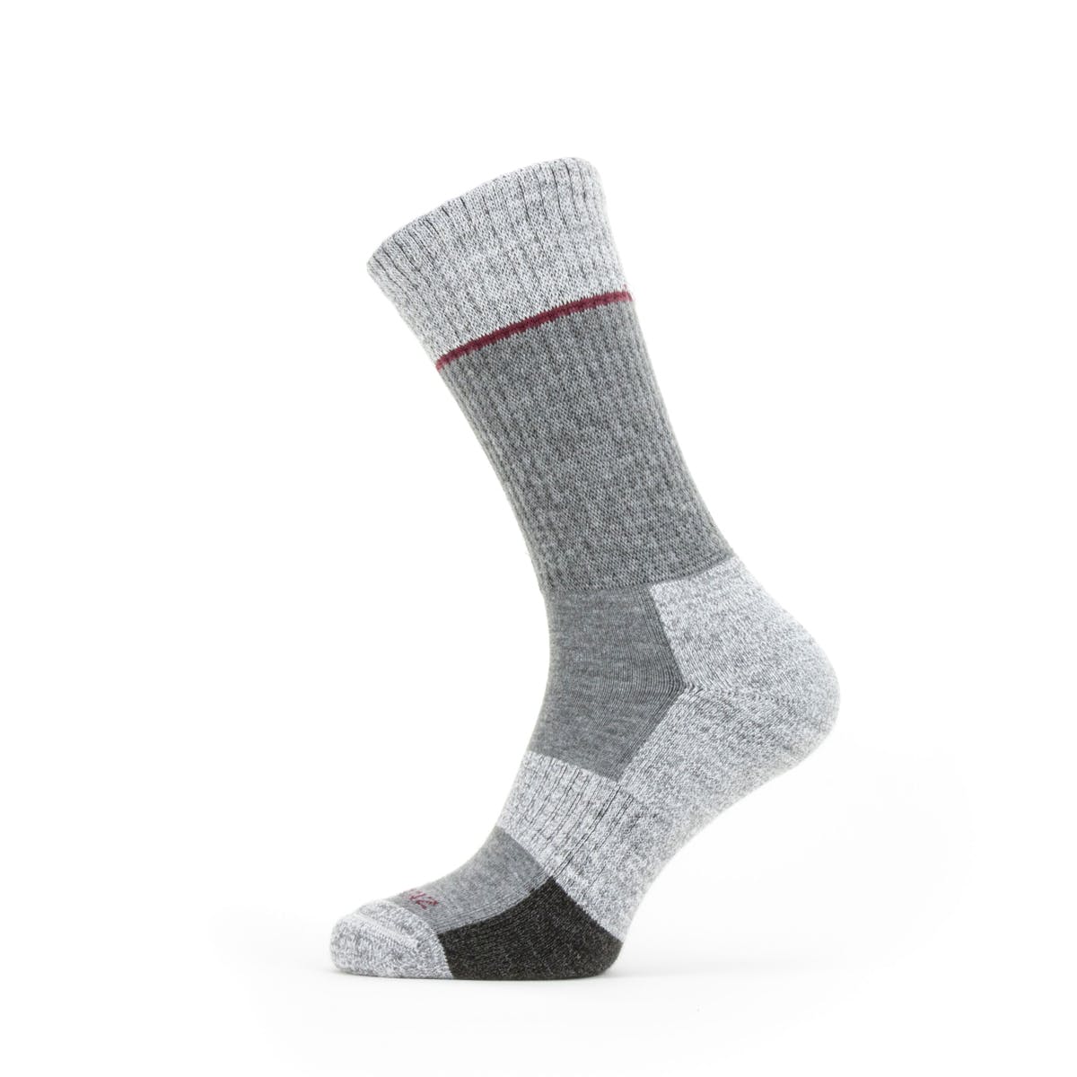 Solo QuickDry Mid Length Socks - Size: S - Color: Grey / White / Red